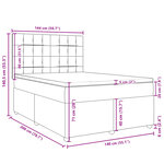 vidaXL Sommier à lattes de lit avec matelas Crème 140x200 cm Tissu
