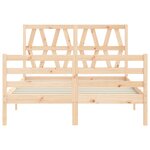 vidaXL Cadre de lit sans matelas 120x200 cm bois massif