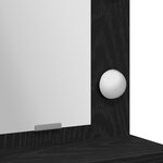 Table de maquillage vidaXL avec lumières LED  en chêne noir  50x41x135 cm
