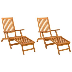 vidaXL Chaise longue inclinable et pliable 2 Pièces 55 x 146 x 91 cm