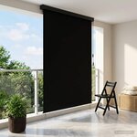 vidaXL Store enrouleur Noir 60 x 250 cm Tissu et Aluminium