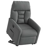 vidaXL Fauteuil inclinable électrique gris foncé tissu