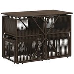 vidaXL Ensemble à manger de jardin et coussins 7 Pièces marron rotin