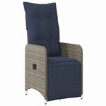 vidaXL Ensemble de salle à manger pour jardin 5 Pièces Gris polyrotin