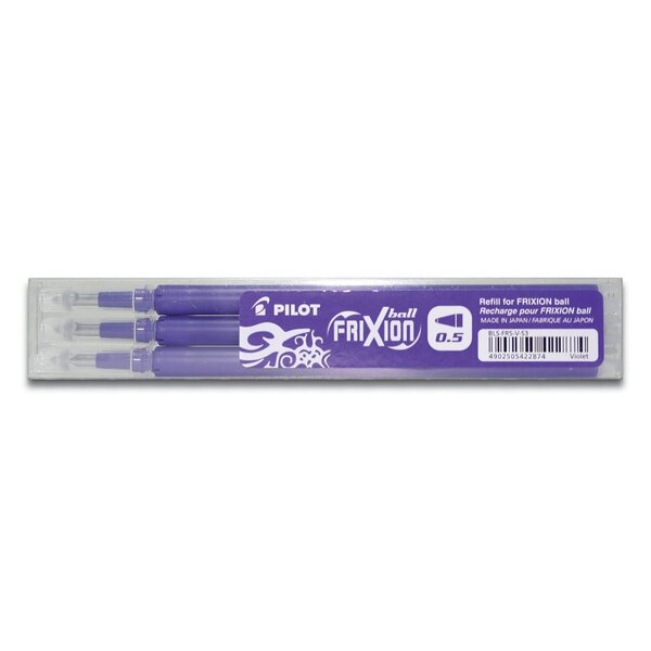 Set de 3 Recharges FriXion Ball Clicker Pointe Fine Violet PILOT