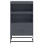 vidaXL Buffet haut anthracite 68 5x38 5x123 5 cm acier