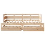 vidaXL Lit de jour avec gigogne et tiroirs sans matelas 80x200 cm