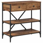 vidaXL Table console avec tiroir Bois ancien Bois d'ingénierie