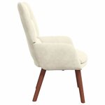 vidaXL Fauteuil relaxant Crème 63 x 67 x 94 cm Velours