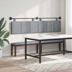 vidaXL Tête de lit suspendue Gris clair Tissu