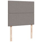 vidaXL Sommier à lattes de lit avec matelas Taupe 120x200 cm Tissu