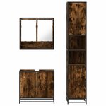 vidaXL Ensemble de meubles de salle de bain 3 Pièces Chêne fumé