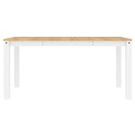 vidaXL Table à manger Panama blanc 160x80x75 cm bois massif de pin