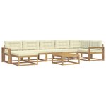 vidaXL Ensemble de canapés d'extérieur 8 pc Blanc et crème