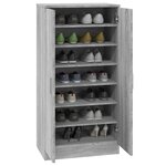vidaXL Armoire à chaussures Sonoma gris 55x35x108 cm Bois d'ingénierie