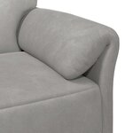 vidaXL Canapé 1 place Gris clair 88 x 83 x 95 cm Velours