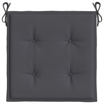 vidaXL Coussins de chaise de jardin lot de 2 anthracite 50x50x4 cm