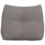 vidaXL Coussin de Dos Taupe 60 x 24 x 50 cm tissu