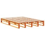 vidaXL Lit bibliothèque sans matelas cire marron 120x190cm bois massif