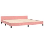 vidaXL Cadre de lit sans matelas rose 200x200 cm velours