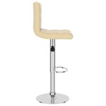 vidaXL Tabouret de bar Crème Similicuir