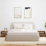 VidaXL Table de chevet avec lumières LED vieux bois bois d'ingénierie