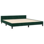 vidaXL Cadre de lit sans matelas vert foncé 180x200 cm velours