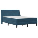 vidaXL Cadre de lit avec matelas Bleu 120 x 200 cm Velours