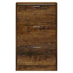 vidaXL Armoire à chaussures Chêne fumé 63x24x103 cm Bois d'ingénierie