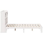 vidaXL Lit bibliothèque sans matelas blanc 150x200 cm bois pin massif