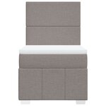 vidaXL Sommier à lattes de lit avec matelas Taupe 100x200 cm Tissu