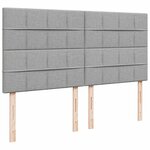 vidaXL Sommier à lattes de lit avec matelas Gris clair 180x200cm Tissu