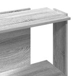 vidaXL Bibliothèque 3 niveaux sonoma gris 60x30x80cm bois d'ingénierie