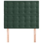 vidaXL Tête de lit Vert foncé 100x5x118/128 cm Velours