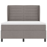 Lit à ressort vidaXL avec matelas Taupe 160x200 cm en tissu