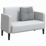 vidaXL Coussin de Dos Gris clair 60 x 24 x 50 cm tissu