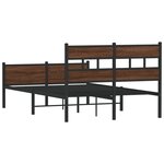 vidaXL Cadre de lit sans matelas chêne marron 120x200 cm