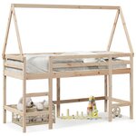 vidaXL Lit superposé avec échelle et toit sans matelas 90x190 cm