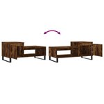 vidaXL Table basse Chêne fumé 100x50x45 cm Bois d'ingénierie