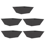 vidaXL Pot en Métal Noir Métal 40 x 40 x 15 cm Jardinières