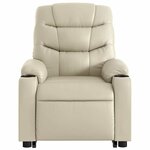 vidaXL Fauteuil inclinable de massage Crème Similicuir