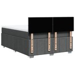 vidaXL Sommier à lattes de lit avec matelas Gris foncé 160x200cm Tissu