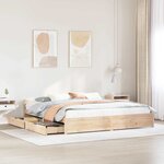 vidaXL Cadre de lit sans matelas 200x200 cm bois massif de pin