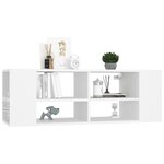 vidaXL Meuble TV mural Blanc 102x35x35 cm Bois d’ingénierie