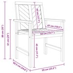 vidaXL Ensemble de salle à manger pour jardin 4 Pièces Marron