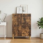 vidaXL Buffet Chêne fumé 66 x 34 5 x 90 cm Bois d'ingénierie