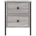 vidaXL Tables de chevet 2 Pièces sonoma gris 40x42x50cm bois d'ingénierie