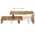 vidaXL Ensemble de table basse 2 Pièces Bois de récupération massif