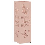 vidaXL Porte-parapluie Rose 15 5 x 15 5 x 49 cm Métal