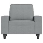 vidaXL Fauteuil avec repose-pied Gris clair 60 cm Tissu